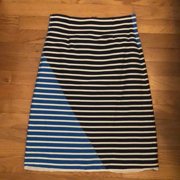 J. Crew Colorblock Diagonal Stripe Skirt - Picture 3 of 6